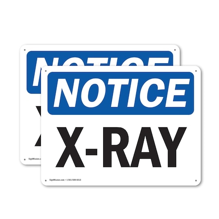 Signmission Radiation & Laser Sign, 18 in H x 24 in W, Plastic, Rectangle OS-2PACK-NS-P-1824-L-19084
